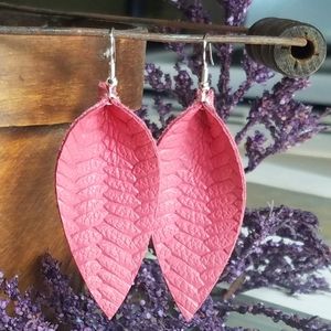 Genuine leather earings